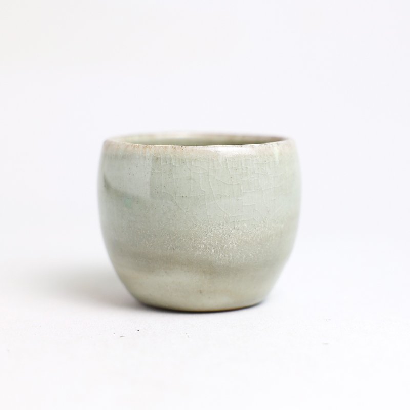 明芽窯 | 柴燒青瓷水杯 杯子 茶杯 蒐藏品 陶藝品 陶杯 H9 - 茶壺/茶杯/茶具 - 陶 透明