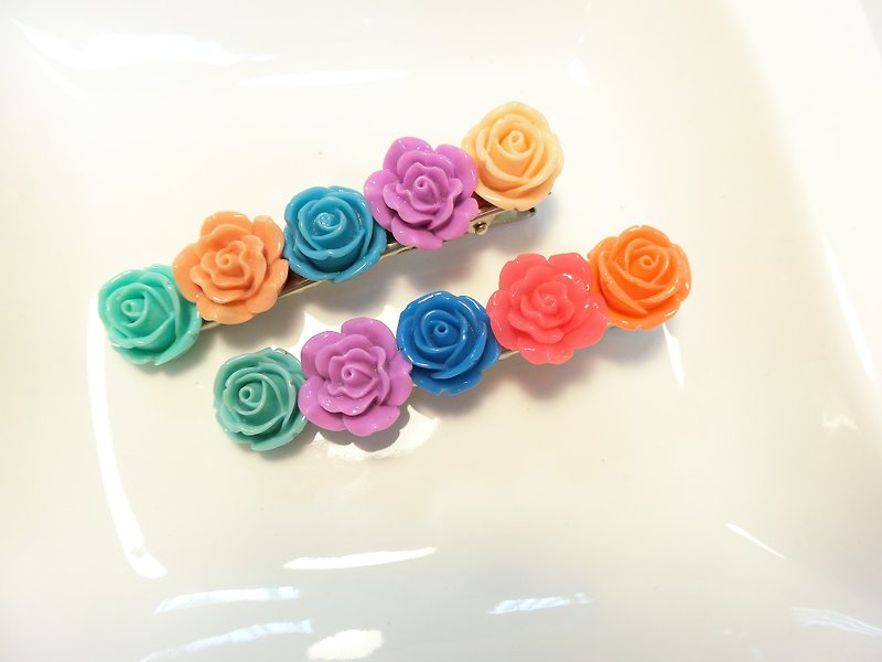 花シリーズ - シークレットガーデンヘアクリップセット - ヘアアクセサリー - その他の素材 多色