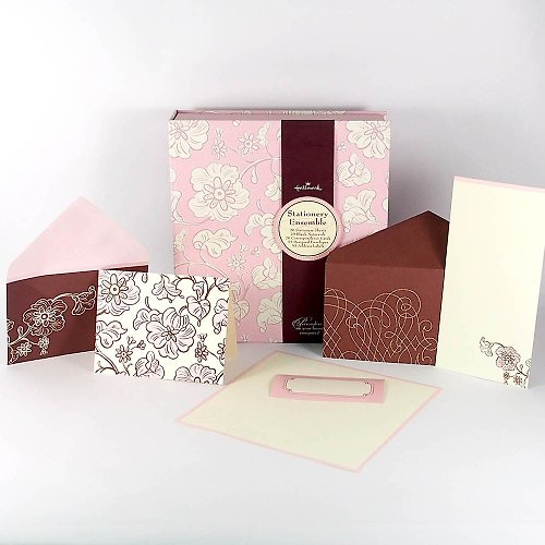 205剪刀石頭紙 古典粉彩卡片禮盒3款共60入 附造型貼紙【Hallmark-卡片 盒卡】