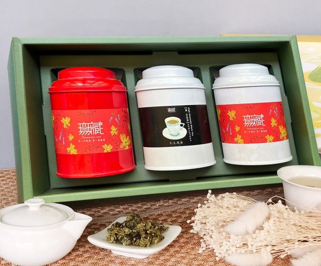 U4【Wu Zang】公益台湾茶 紅茶 3個入り 大缶 お茶ギフト（茶葉1個＋