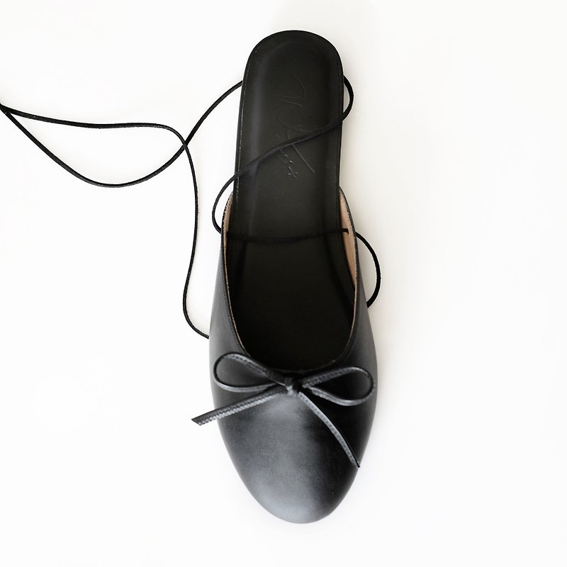 Free. (Black) Black Ballet Life | WL - Sandals - Genuine Leather Black