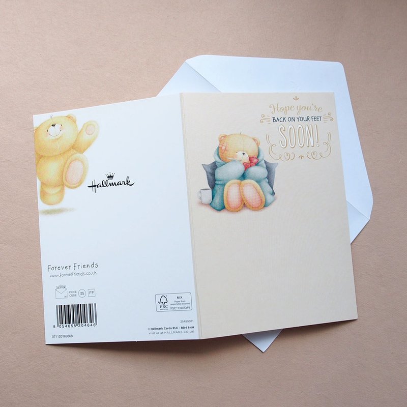 要快快好起來哦【Hallmark-ForeverFriends卡片 康復慰問】 - 卡片/明信片 - 紙 多色