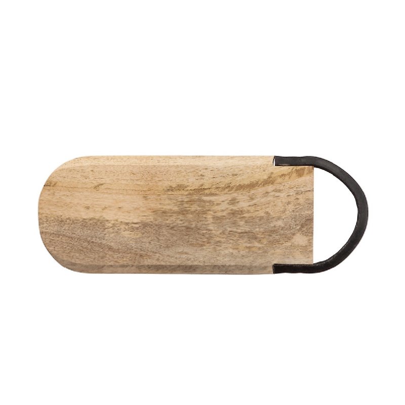 ガーガマンカットボード中ゴムハンドル木製コンディショニングディップスティック - ラージ - まな板・トレイ - 木製 ブラウン