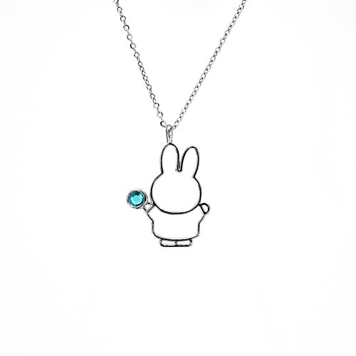 Mille-Feuille Fashion 【Pinkoi x miffy】Miffy 藍風信子石水晶項鍊 | 十二月誕生石