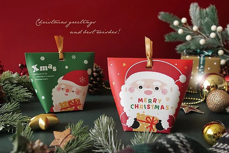 【Tago】Christmas limited-smiling old man biscuit gift box (4 packs) - คุกกี้ - อาหารสด 