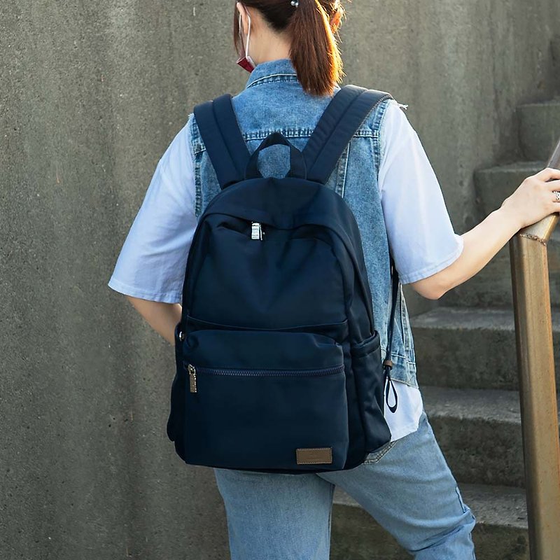 Nylon Backpacks - Backpack-Misty Breathable Water-Repellent Backpack-Dark Blue-6380-2-Multiple colors to choose from