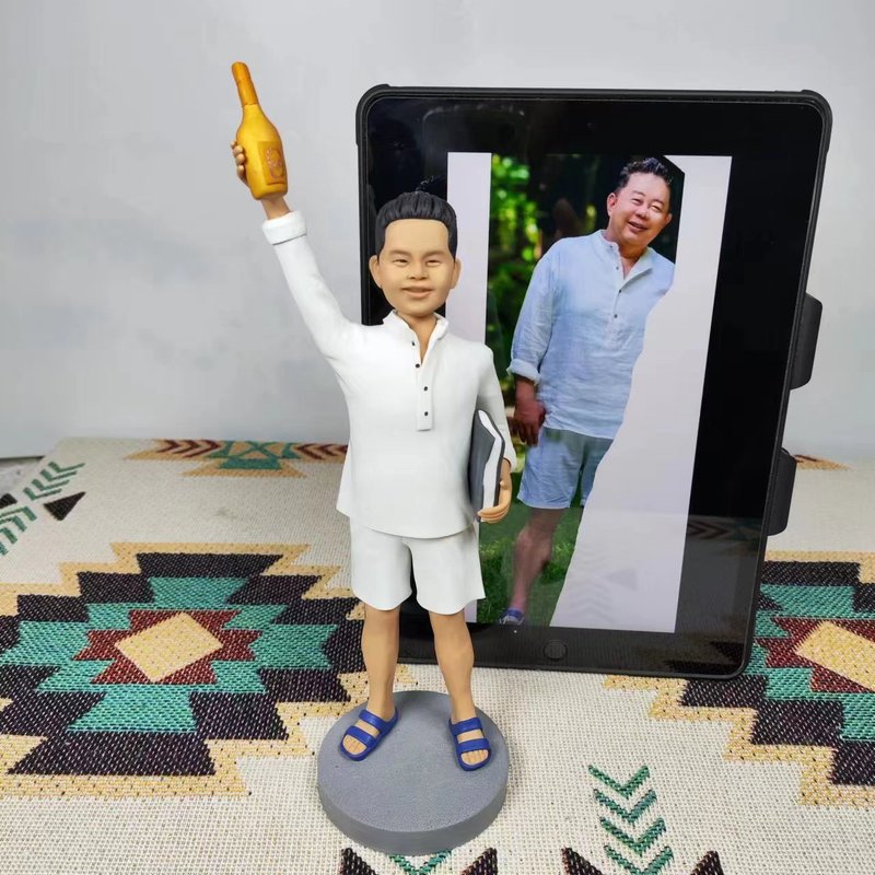 客制化人物公仔 人偶 3D人像畫 似顏繪 肖像 定制 生日 紀念 禮物 - 公仔/玩偶 - 黏土 多色