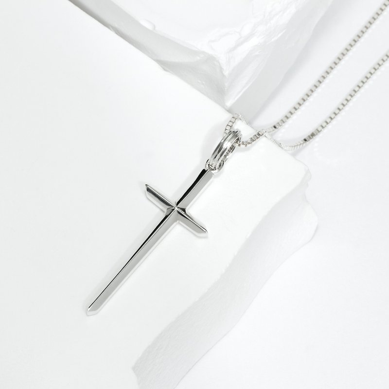 Mountain Cross Pendant - Ladies - Necklaces - Sterling Silver 