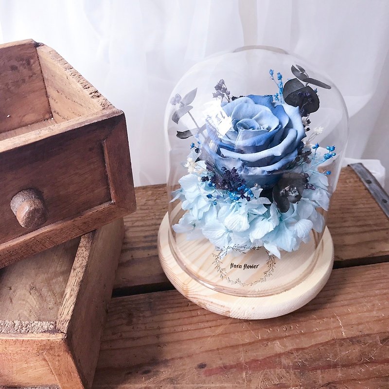 Gradient Cowboy Ladies' Night Light - Table Ornament / Opening Ceremony / Birthday Gift / Wedding Miniature - Plants - Plants & Flowers Blue
