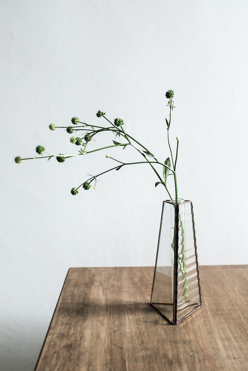 生息 | 節平條玻璃錐形花器 - 花瓶/陶器 - 玻璃 透明