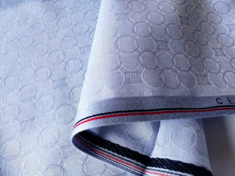 セリーヌ ヴィンテージ ハンカチ ブルー モノグラム ロゴ 49.5 x 48 cm - ハンカチ - コットン・麻 ブルー