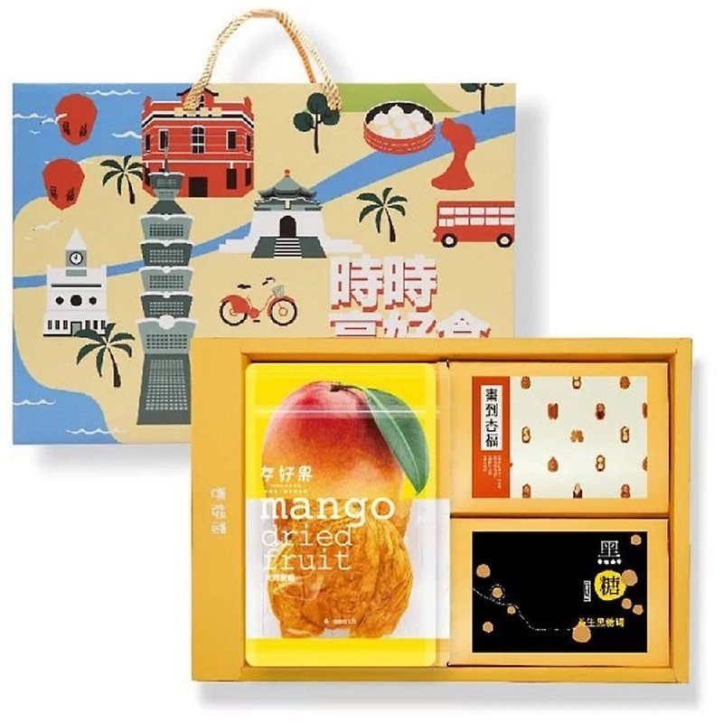 [Taiwan Food] Spring Festival gift box sugar-free/low sugar dry ✕ Date palm nuts ✕ Brown sugar gift box - Dried Fruits - Paper Red
