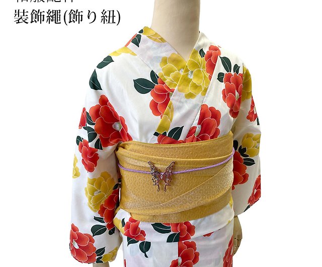裝飾繩紫蝴蝶銀日本和服腰帶浴衣配件小物- 設計館fuukakimono 其他- Pinkoi