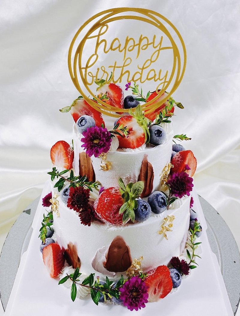 花の言語のバースデーケーキカスタムケーキの記念日の結婚式の小さなオブジェクト4+6インチ台南に限定 - ケーキ・デザート - 食材 レッド