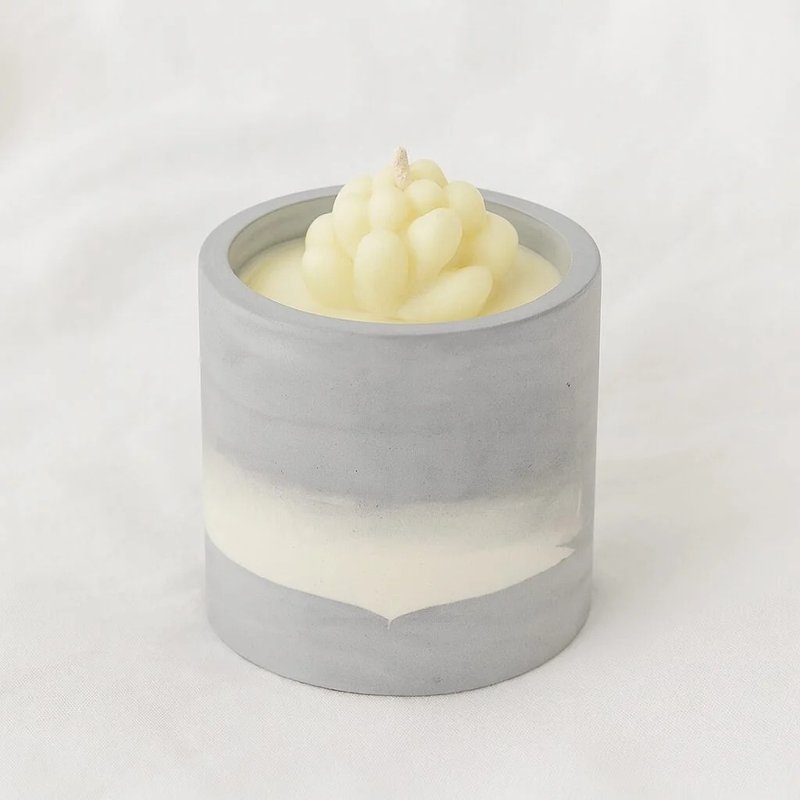 Chrome 風格香氛 大豆手工陶罐蠟燭 250g - 香氛蠟燭/燭台 - 黏土 銀色