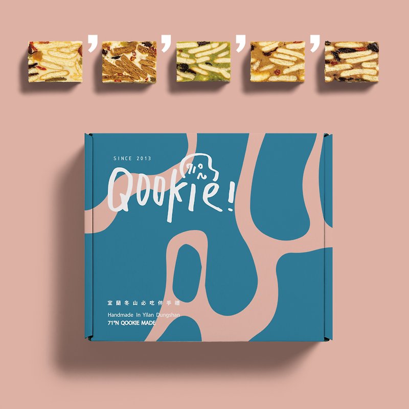 Qookie! | 手作りQookie-シングルフレーバーギフトボックス(5クラシックフレーバー) - 20個 - クッキー・ビスケット - 食材 多色