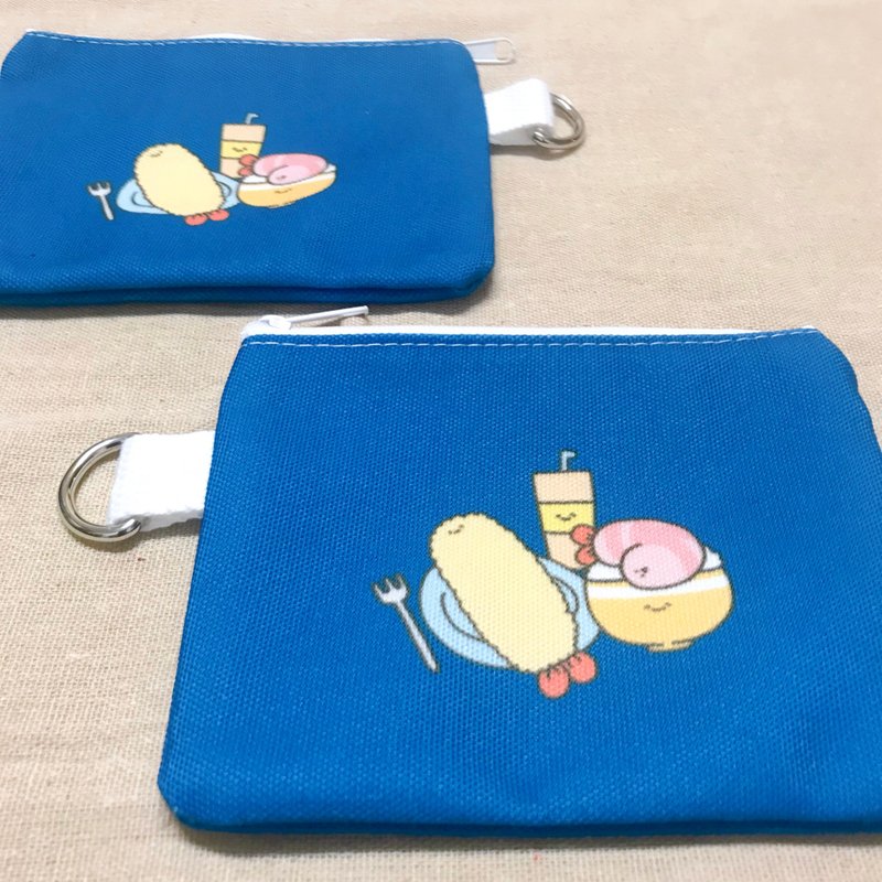 Fried shrimp set meal / canvas coin purse storage bag - กระเป๋าใส่เหรียญ - วัสดุอื่นๆ 