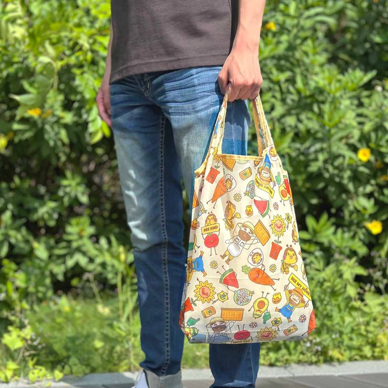 Save Local Bees Eco-friendly Foldable Bag - Handbags & Totes - Polyester Multicolor