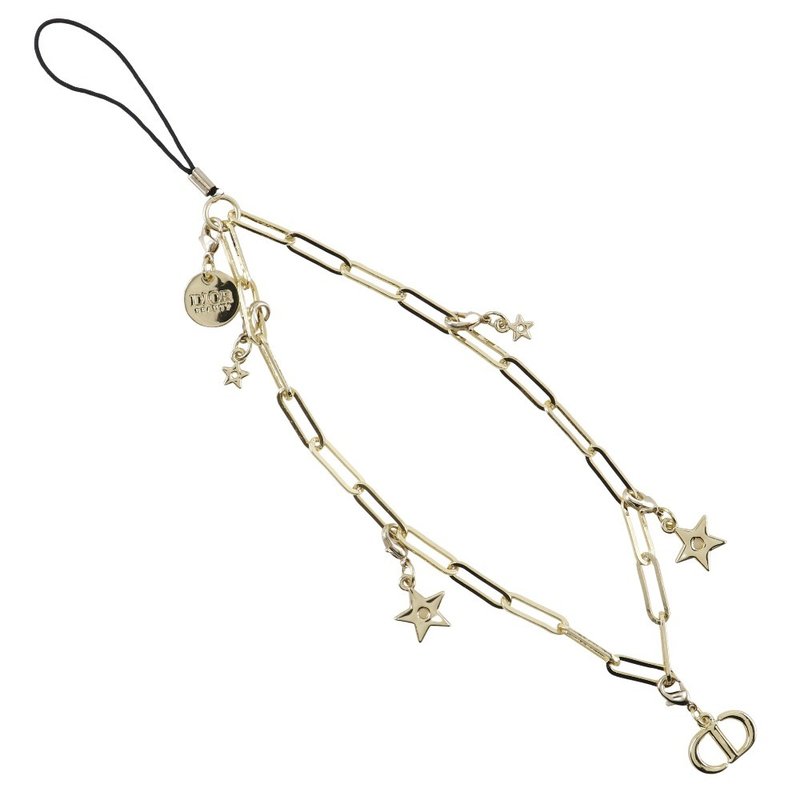【日本直送】クリスチャンディオール Dior チャーム スター ロゴ 携帯ストラップ ×ゴールドメタル スター _【中古】 - 吊飾/掛飾 - 其他金屬 金色