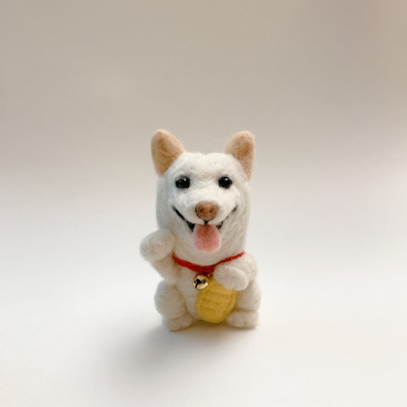 Lucky Cat/Dog (Wool Felt | Customized) Height 7cm - Items for Display - Wool Multicolor