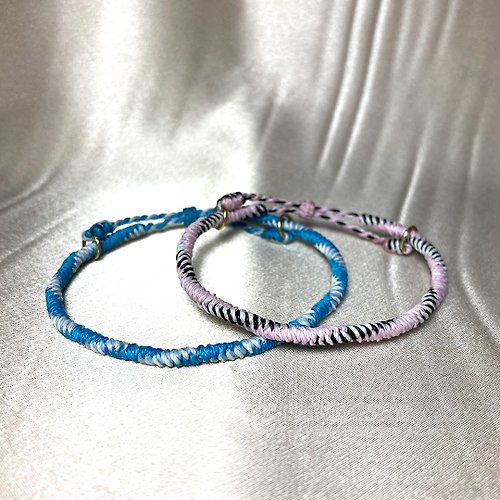 [Customized] Thick protective gold steel knotted hand-woven Wax thread  bracelet available in multiple colors