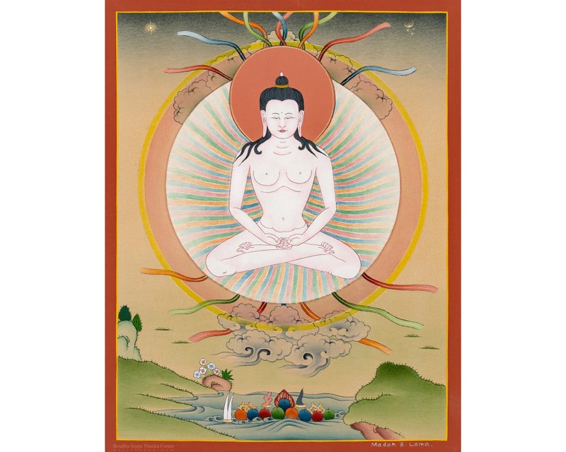 原創手繪佛力唐卡畫 - 壁貼/牆壁裝飾 - 其他材質 多色