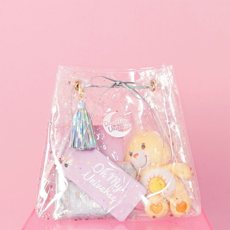 Dear My Universe Candy clear bag - 側背包/斜背包 - 塑膠 粉紅色