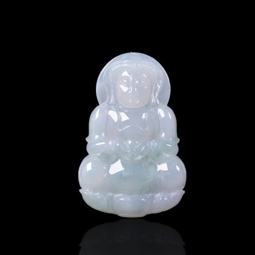 瓔珞珠寶盒 E.L.Jewelry Box 冰種飄綠翡翠觀音菩薩 | 天然緬甸玉翡翠A貨 | 送禮