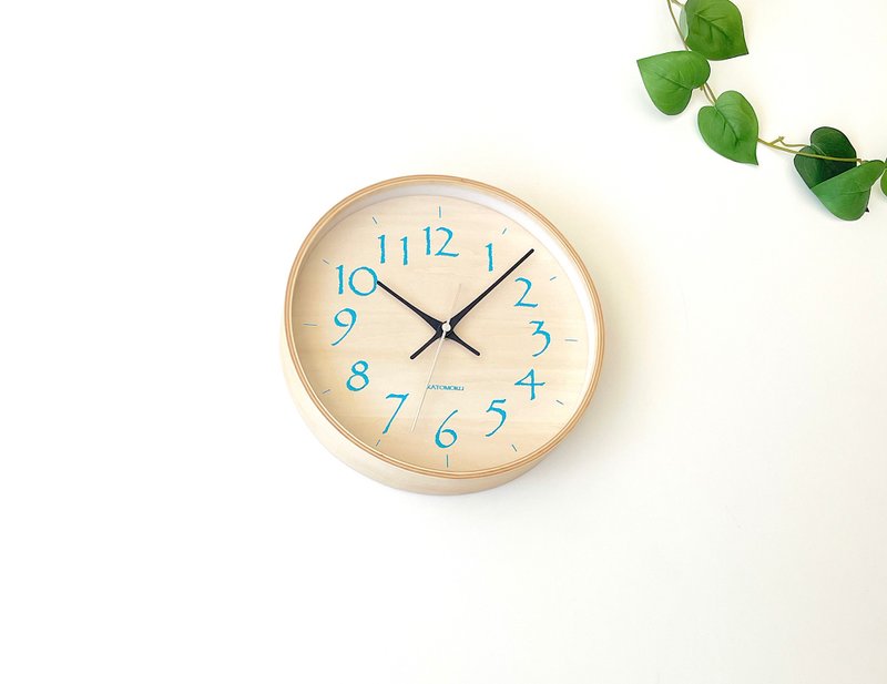 KATOMOKU plywood clock 21 M-size light blue (km-120LB) wall clock made in Japan - Clocks - Wood Blue