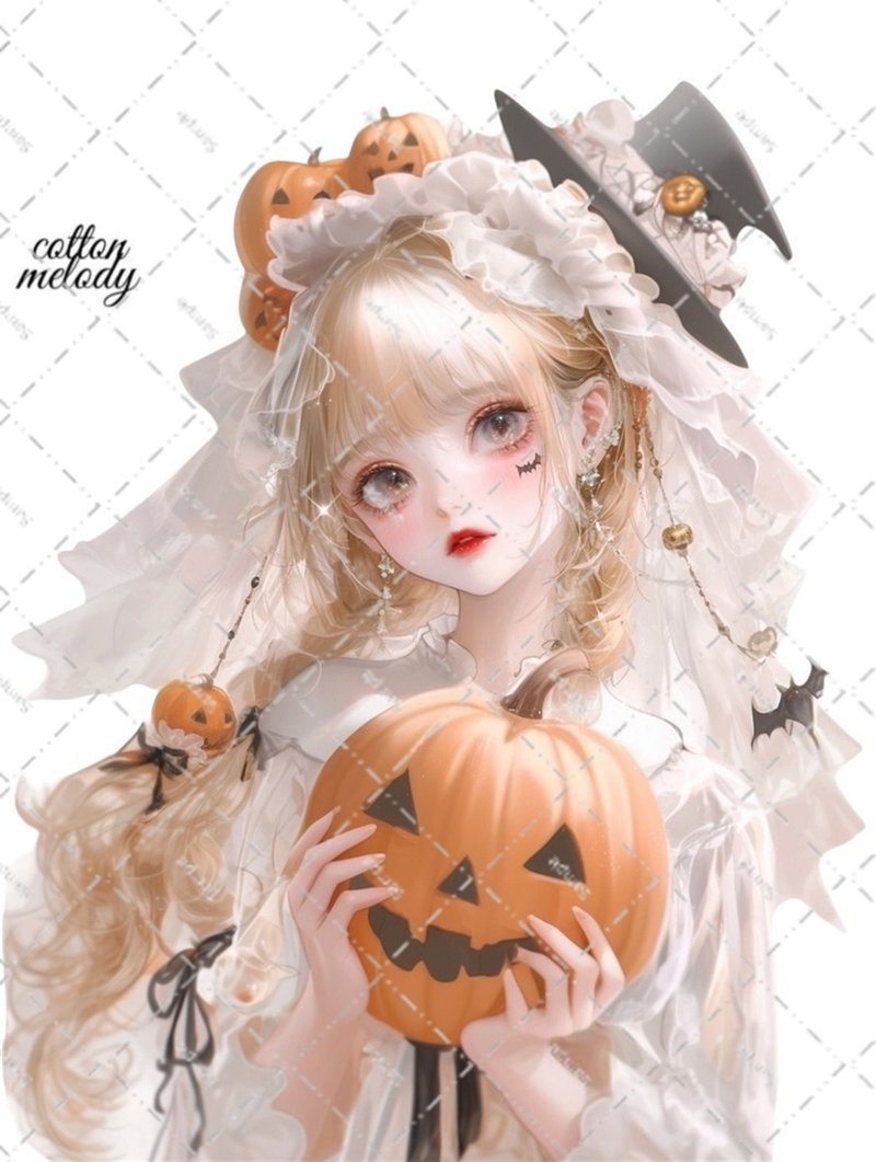 original sticker no.6764 人物ステッカー オリジナルステッカー 人物ステッカー 女の子ステッカー オリジナル人物ステッカー - 貼紙 - 紙 