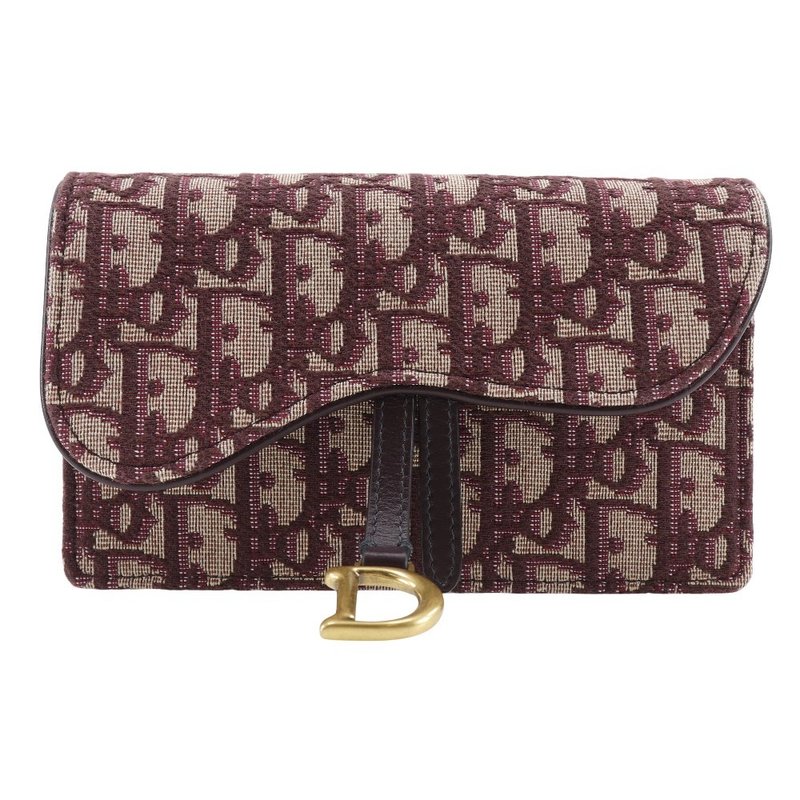 【日本直送】クリスチャンディオール Dior サドル ウエストバッグ トロッター 2WAYクラッチ キャンバス ボルドー レディース【中古】 - 側背包/斜背包 - 棉．麻 紅色