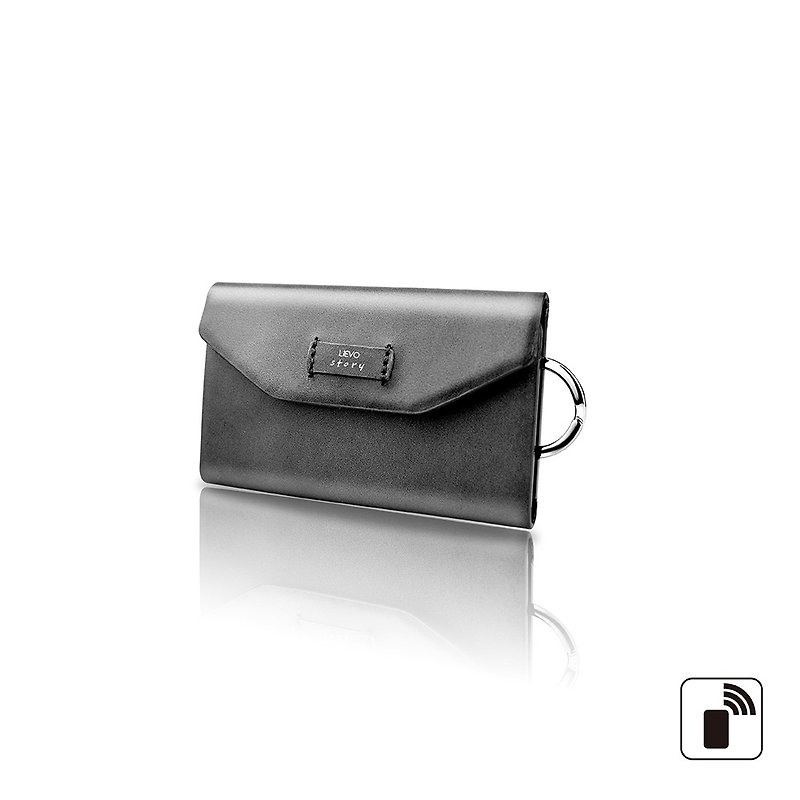 【LIEVO】STORY - Card Key Case_Fog Ink Gray - Wallets - Genuine Leather Gray