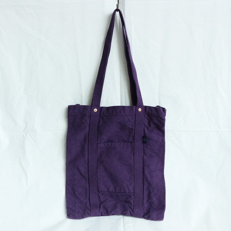 New M/S Tote S [2024 Fall/Winter Limited Edition Color: Pansy] (VC-46S) - กระเป๋าถือ - ผ้าฝ้าย/ผ้าลินิน สีม่วง