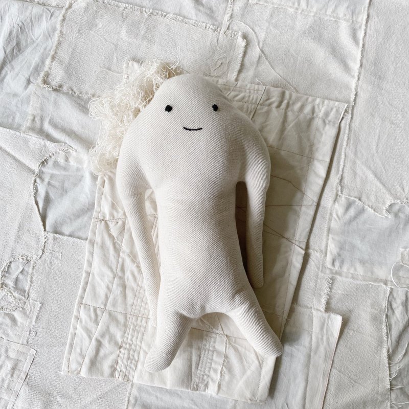 Practice half - Stuffed Dolls & Figurines - Cotton & Hemp White