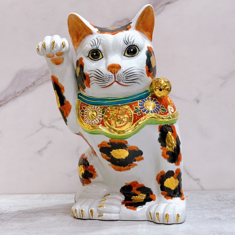 【金華三福】日本九谷燒招財貓 | 10號 - 金三毛 - 擺飾/家飾品 - 瓷 多色