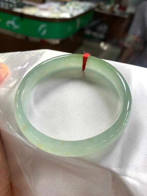 Good Morning Studio 冰種翡翠天然翡翠玉鐲 A玉手鐲 玉鈪 • 冰種晴水灑金翡翠福鐲