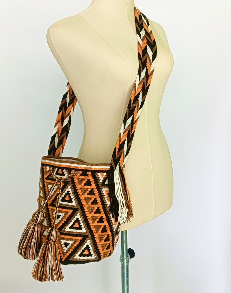 mochila bag,Crossbody bag for women,Handcraft bag,Crochet bag ,Cr - 側背包/斜背包 - 棉．麻 