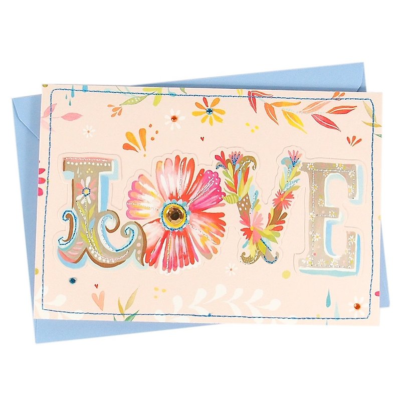 Exquisite splicing frame surrounds LOVE【Hallmark-Signature sweet words】 - การ์ด/โปสการ์ด - กระดาษ หลากหลายสี