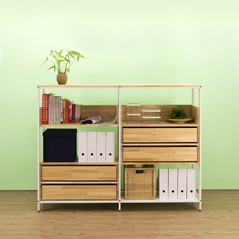 Creesor-Shido 40 country style storage cabinet bookcase chest of drawers - ชั้นวางหนังสือ - โลหะ ขาว