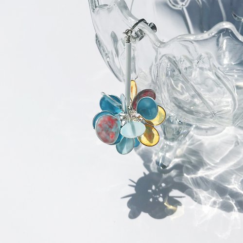 PATIKOLOLA月光小鳥 <傍晚>單邊造型手工設計樹脂耳環/垂吊款/earring/accessories