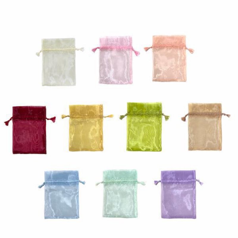 Shiny Organdy Pouch L 5 piece set 130×180 5color - Storage - Polyester Blue