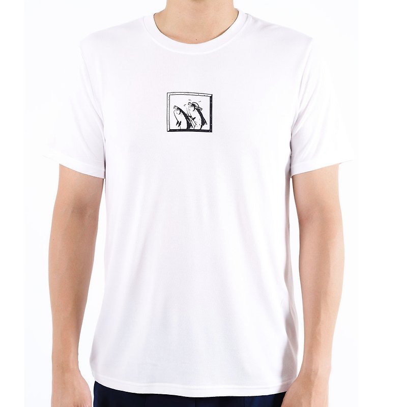 洗白白膠原蛋白印花Tee(白) 103系列 - T 恤 - 環保材質 白色