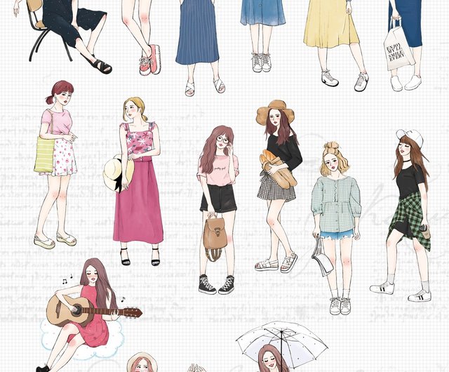 Fashion Girl Aesthetic Stickers