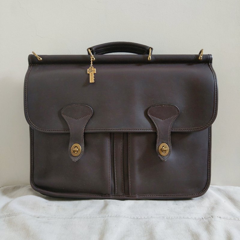 Leather bag_B007_JACK GEORGES - Briefcases & Doctor Bags - Genuine Leather Brown