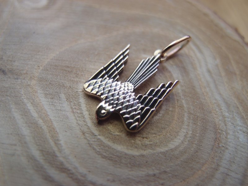 Falcon Trident Tryzub Bronze Ukrainian Emblem pendant necklace - 項鍊 - 銅/黃銅 金色