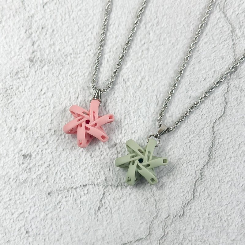 Multiple colors available, suitable for couples, 3D ceramic necklace_ Star [Mobius] suitable for men and women - สร้อยคอ - เครื่องลายคราม 