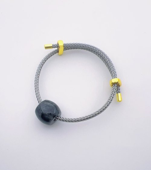 AnmiK handmade jewelry 時來運轉萬事順遂 路路通烏雞翡翠手環
