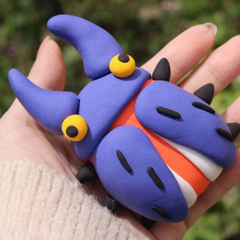 DIY 手作包【mini 鍬形蟲】墨朵單品 超輕黏土組 - 男/女童裝 - 黏土 紫色
