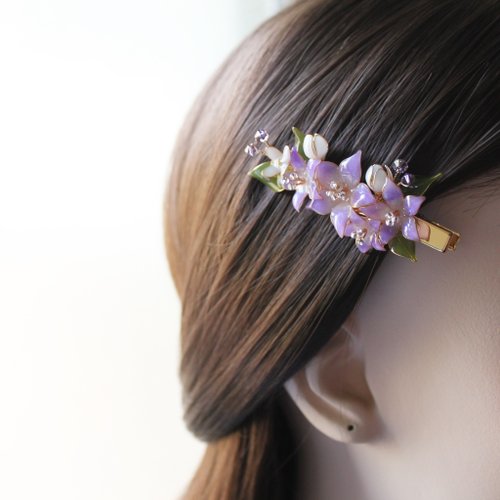 【Silk Hana】No.65 金木犀のヘアクリップ Silk Hana】No.65 金木犀のヘアクリップ ヘアクリップ・バナナ