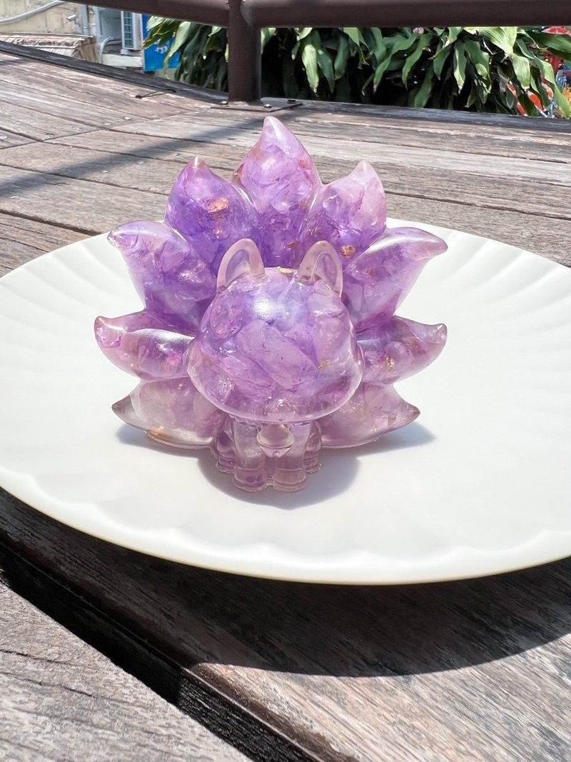 Crystal Ornaments [Nine-Tailed Fox Amethyst] Good fortune for your career and wisdom - ของวางตกแต่ง - คริสตัล 